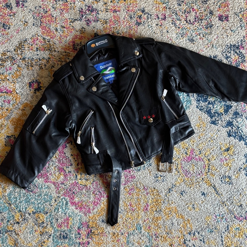 Outdoor Habitat 5T Kids Black Leather Jacket